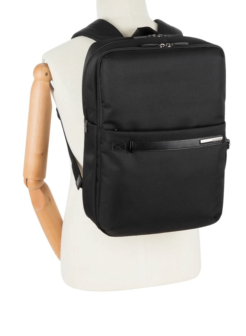 AMERICAN TOURISTER  Nobleton Backpack, 100% Polyester, Black|Smart Sleeve|Antimicrobial Lining|Laptop & Tablet Compartment|Adjustable Strap - 1 Year International Warranty  | Best Price UAE